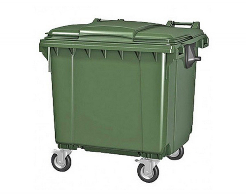 Контейнер 1100 литров пластиковый с плоской крышкой 22.C19