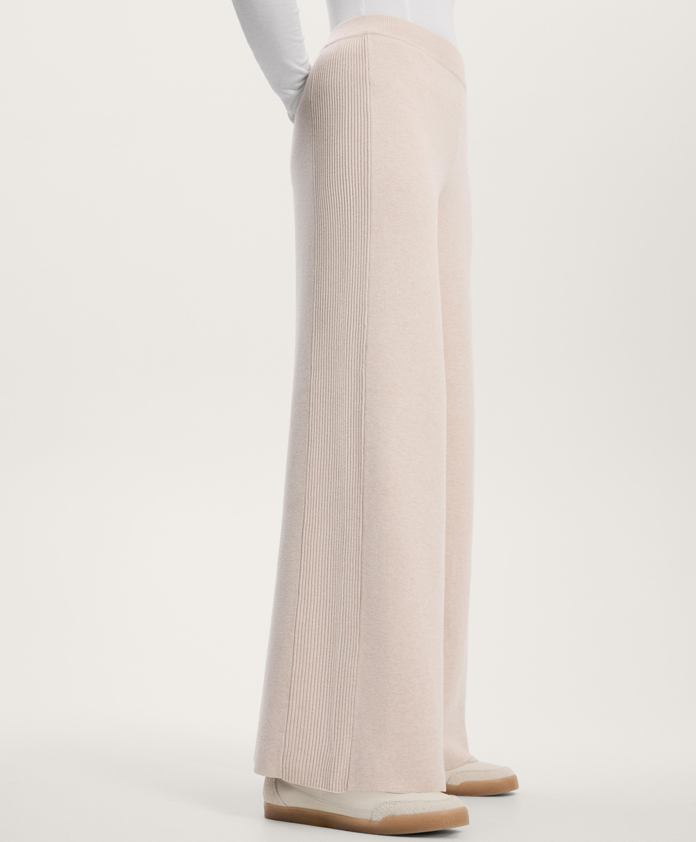 OYSHO Прямые брюки с резинкой по бокам, каменный