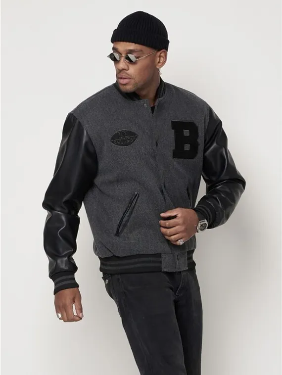 Бомбер мужской, цвет серый, размер 48