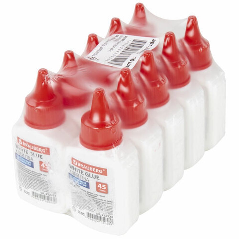 Клей ПВА BRAUBERG (бумага, картон, дерево), 40 г, 222923