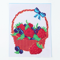 Вышивка крестиком "Корзинка с ягодой", 25*20 см, Школа талантов