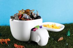 Держатель для ватных дисков Sheep, белый с белой крышкой