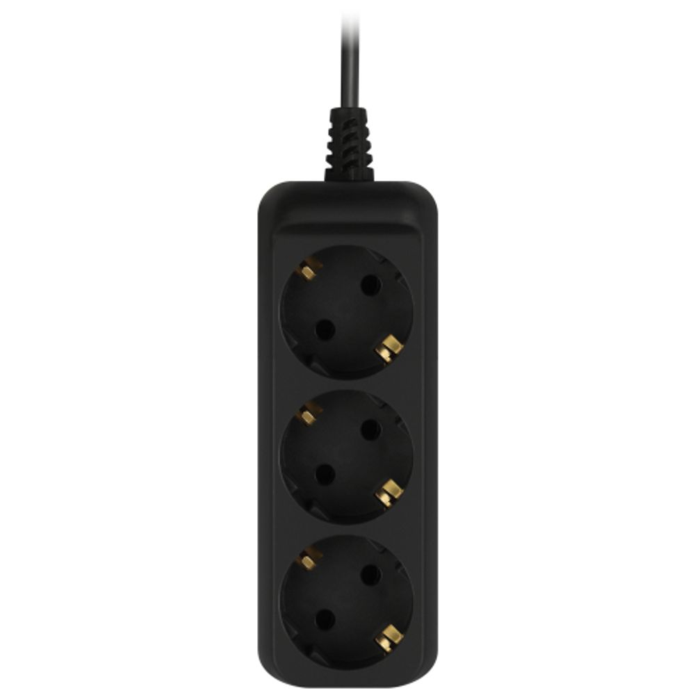 Удлинитель электрический ЭРА UX-3e-3m-B с заземлением 3 розетки 3м ПВС 3x0,75мм2 10А черный | Бытовые удлинители