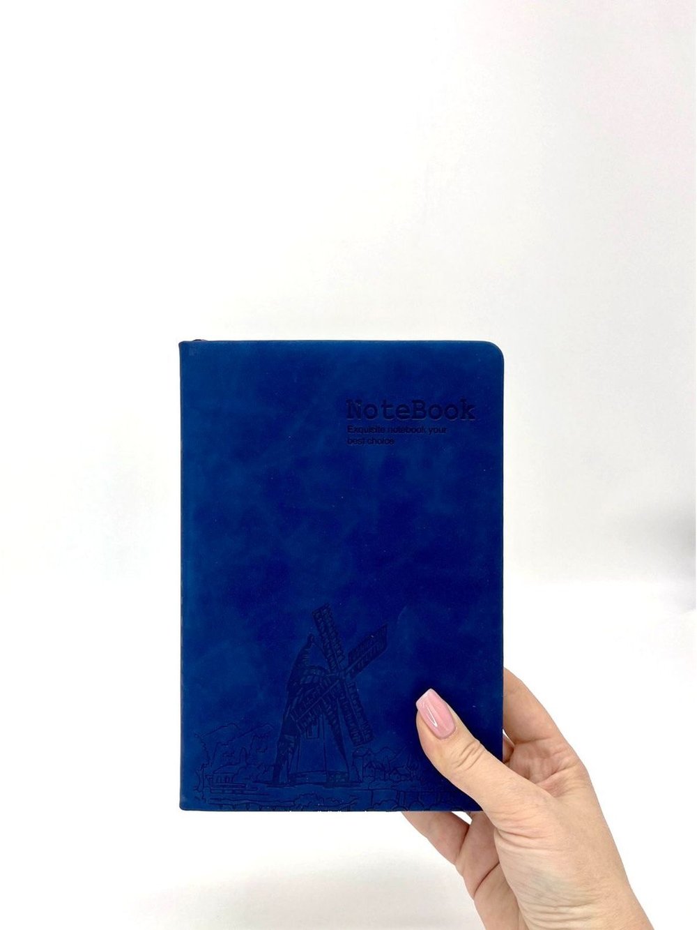 Блокнот 128 л А5 линейка мельница синий (7675-4)