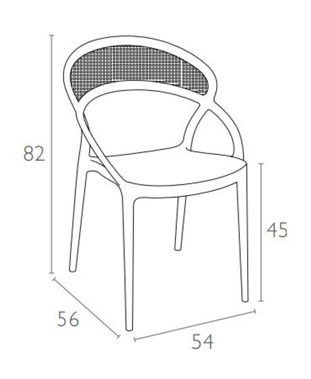 Кресло пластиковое Siesta Contract Sunset, белый