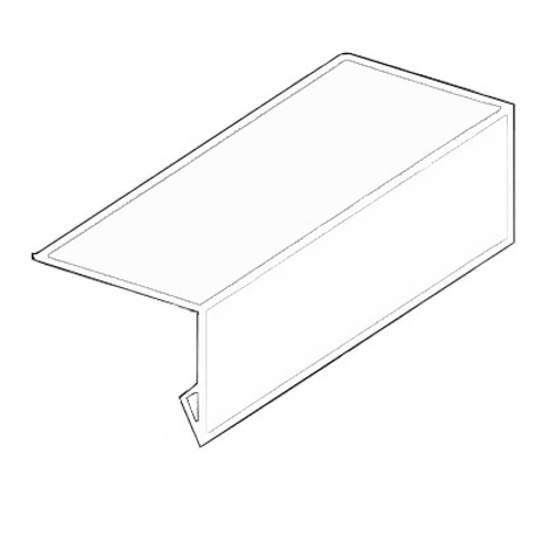 Планка карнизная S1 Pe RAL 9003 2000 мм