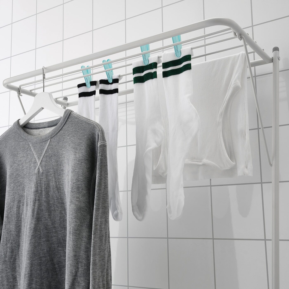 Сушилка для белья IKEA SLIBB (СЛИББ), Серый, 2 уровня, 78x46x185