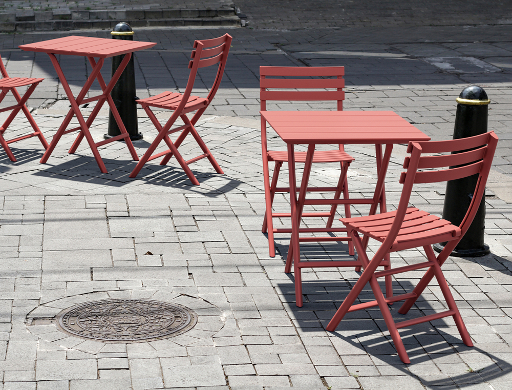 Стол пластиковый складной Siesta Contract Helen Folding Table 60, марсала