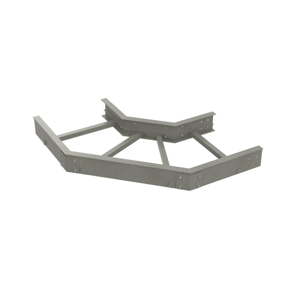 Угол горизонтальный 90 градусов 100x300 R300, стеклопластик