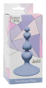 Короткая анальная цепочка Sweetheart Plug (10 см , нежно-голубой ) (Цвет: нежно-голубой)