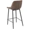 Полубарный стул Narro 66 см, коричневый на черных металлических ножках | Купить в Hallberg.ru