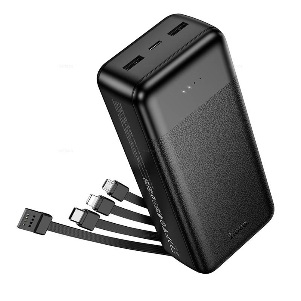 Hoco J163B Wonderful портативный аккумулятор с 4 кабелями (30000mAh)