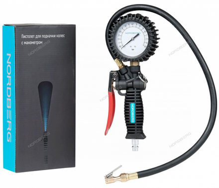 NORDBERG Ti61 Пистолет для подкачки колес с манометром 80 мм