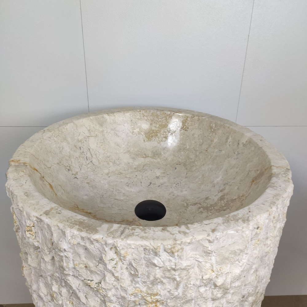 Раковина напольная из мрамора Erozy Cream MN-61496 53*53*91