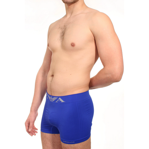 Мужские трусы бесшовные боксеры синие EMPORIO ARMANI EA14022015-2