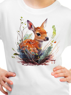 Футболка детская яркий принт собаки щенок бигль красочный