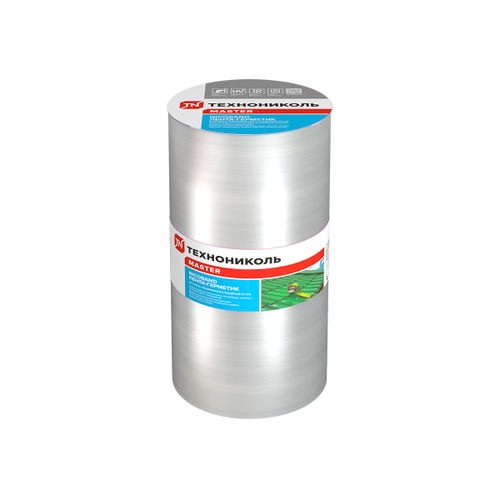 Лента-герметик самоклеящаяся Технониколь Nicoband, битумно-полимерная, 10 м x 30 см, серебристая