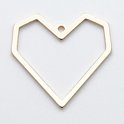 Подвеска Сердце, цвет золото, размер 22*22 мм, цена за 1 шт