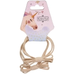 Резинки для волос 2шт «МАРЦИПАН ФЛО», цвет бежевый , d-5,5см (подвес кокетка Единорог)