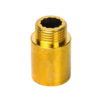 Удлинитель резьбовой STOUT SFT 0001 - 1/2" длина 30 мм (ВР/НР, латунь без покрытия)