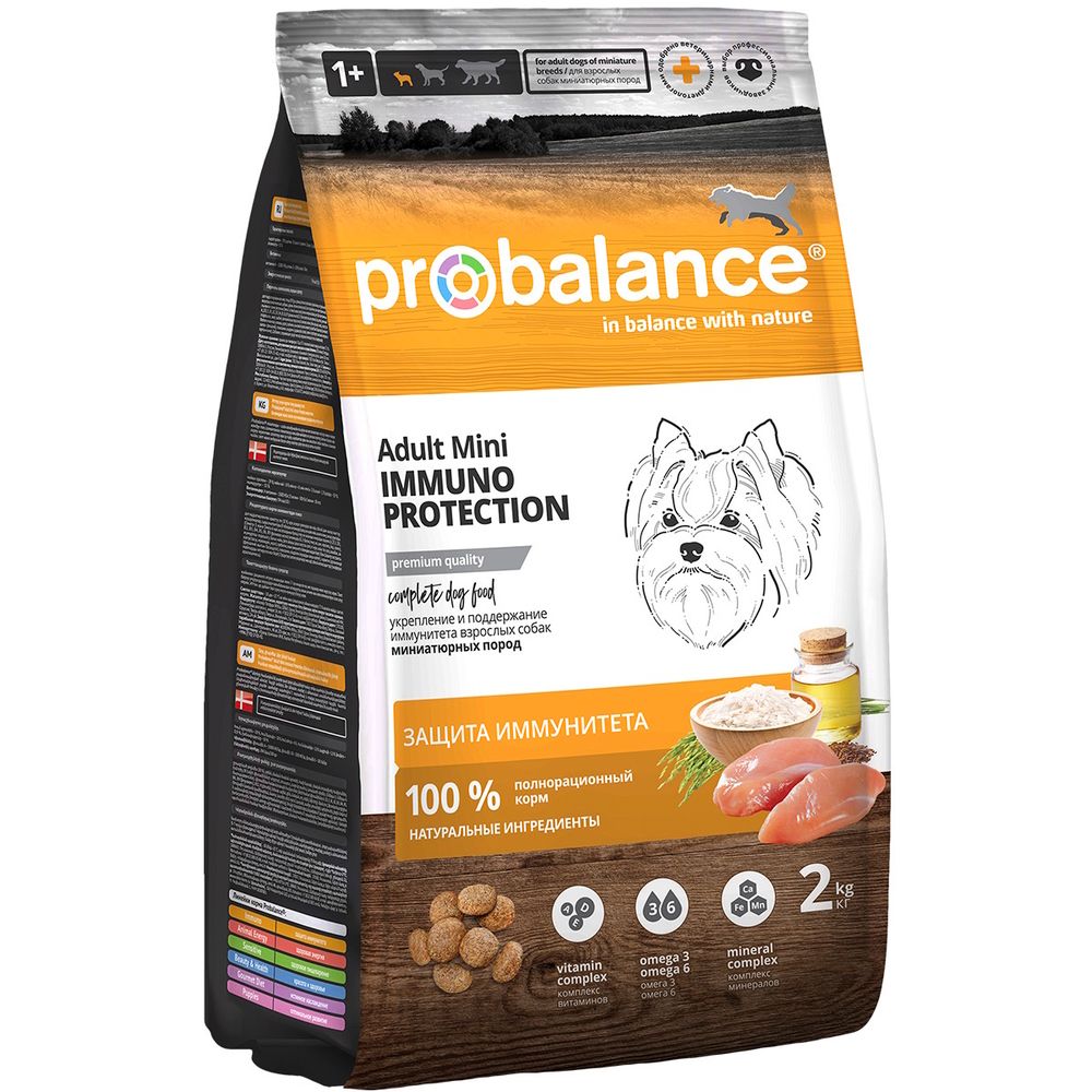 Сухой корм ProBalance Immuno Adult Mini для взрослых собак миниатюрных пород Сухой корм ProBalance Immuno Adult Mini для взрослых собак миниатюрных пород