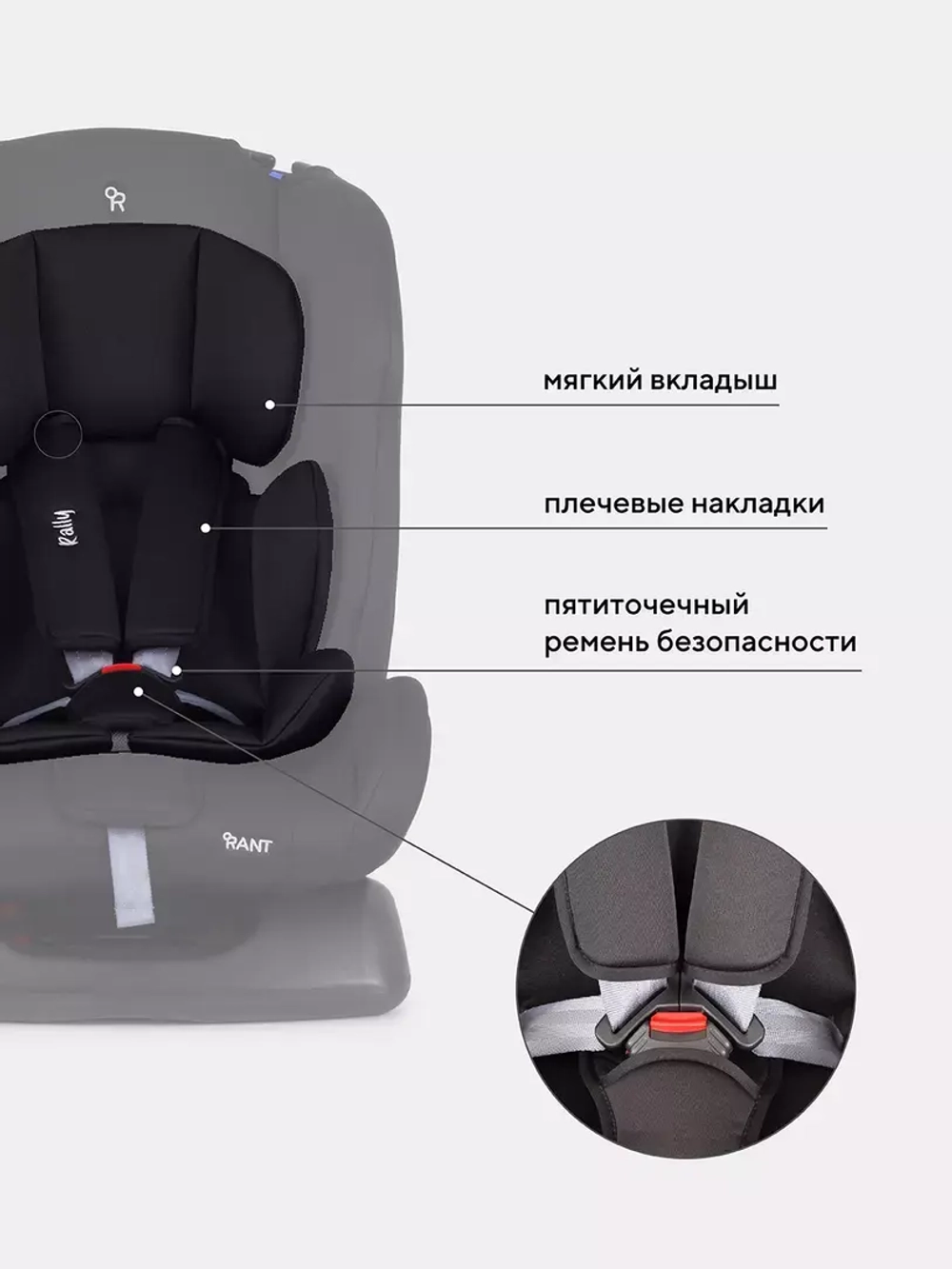 Автокресло RANT basic ZY19 "Rally" группа 0+-1-2 (0-25 кг)