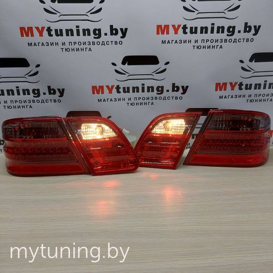 Задние фонари Mercedes E W210 red smoke led