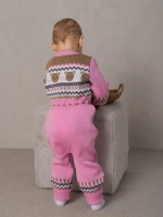 Вязаный комбинезон для новорожденных и малышей на молнии