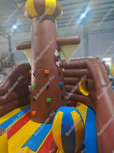 Надувной батут-горка "Фрегат", 9х4