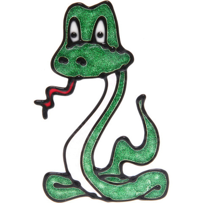 Наклейка на стекло «Золотая змейка» 15*20 см