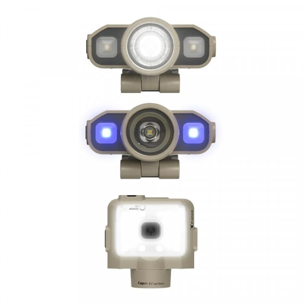 Фонарь налобный CLAYMORE Capon 120D UV цв. Tan