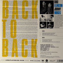 Виниловая пластинка Duke Ellington, Johnny Hodges ‎– Back To Back LP
