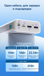 Romoss Sense 8F/30000мАч/22.5 Вт Быстрая зарядка
