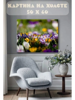 Картина на стену 40 X 50 Крокусы