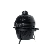 Керамический угольный гриль Diamond Egg Smart Deep Black, 33 см, чёрный