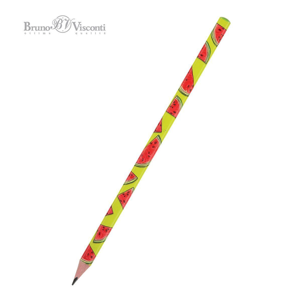 Карандаш ч/г НВ HappyGraphix "Fresh & fruity. Арбуз" (BrunoVisconti)