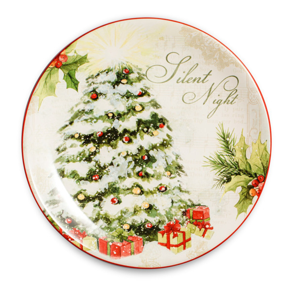 Тарелка закусочная 23см Certified International Corp Тихая ночь Ель