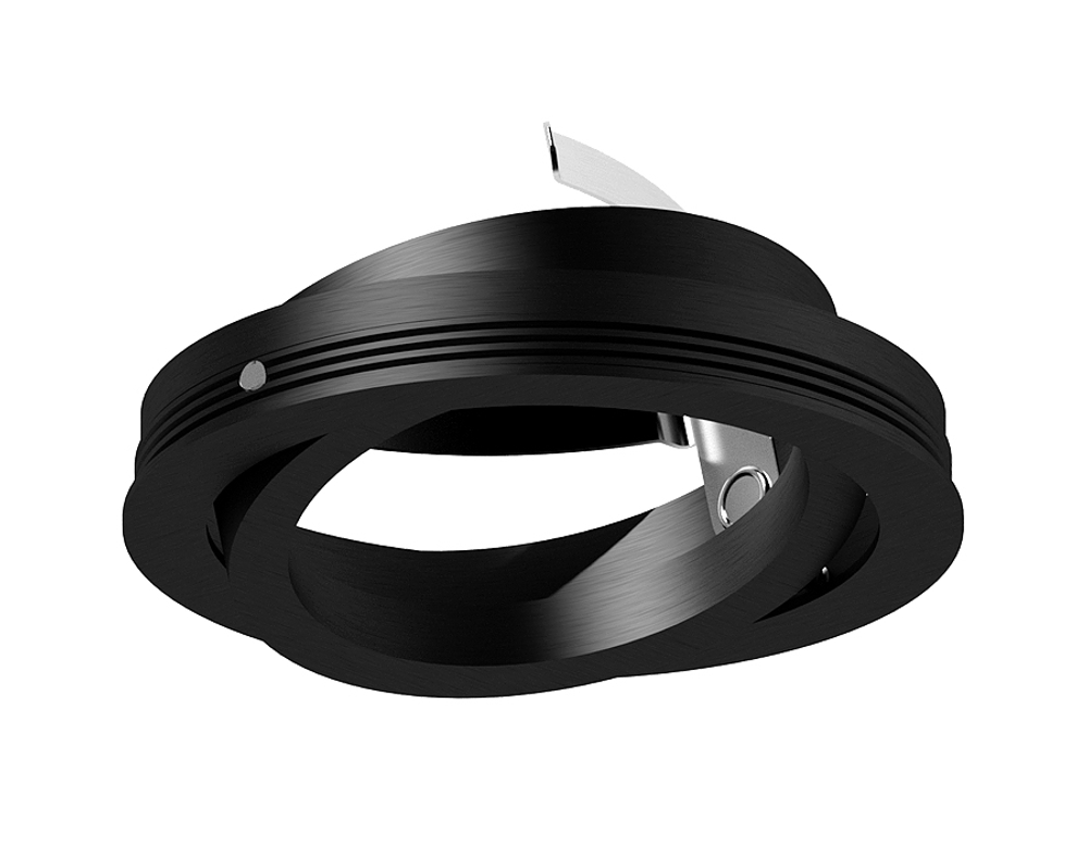 N7002 PBK черный полированный D70*H26mm Out1.5mm MR16