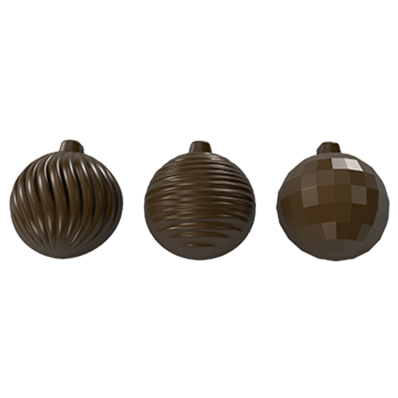 954 | Форма для шоколадных изделий &quot;Новогодние шары&quot; (275*175 мм)