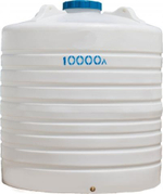Ёмкость пластиковая пищевая АКПОЛ 10000 л. вертикальная (232x232x250см;200кг;белый) - арт.555057