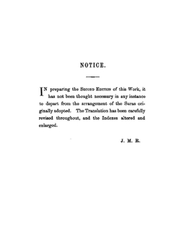 EL-KOR'AN; or THE KORAN. Translated from from the Arabic | M. l'abbé Trochon
