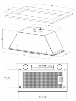 Встраиваемая вытяжка Korting KHI 6631 RN