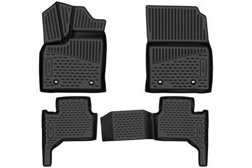 Коврики в салон для LEXUS LX 600, 2021-, Внед, цельные сид. 2 ряда, 5 мест, 4шт. (Повышенная устойчивость, повышенная износостойкость) FORMAT.3DA67310210K