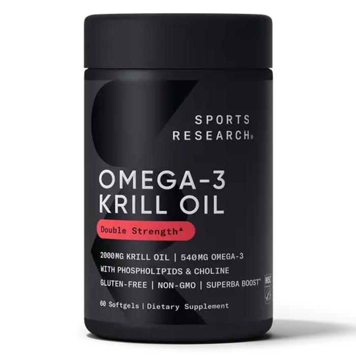 Масло антарктического криля SUPERBA с астаксантином 1000 мг, Antarctic krill oil SUPERBA 1000 mg, Sports Research, 60 капсул