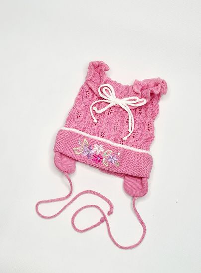 Шапочка детская для девочек, розовая