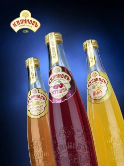 Калиновъ Лимонадъ Винтажный Дыня, газированный, в стекле, 0,5 л