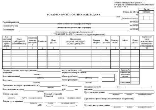 Бухгалтерский бланк BRAUBERG Товарно-транспортная накладная, А4 198х275 мм, 100 шт 130135