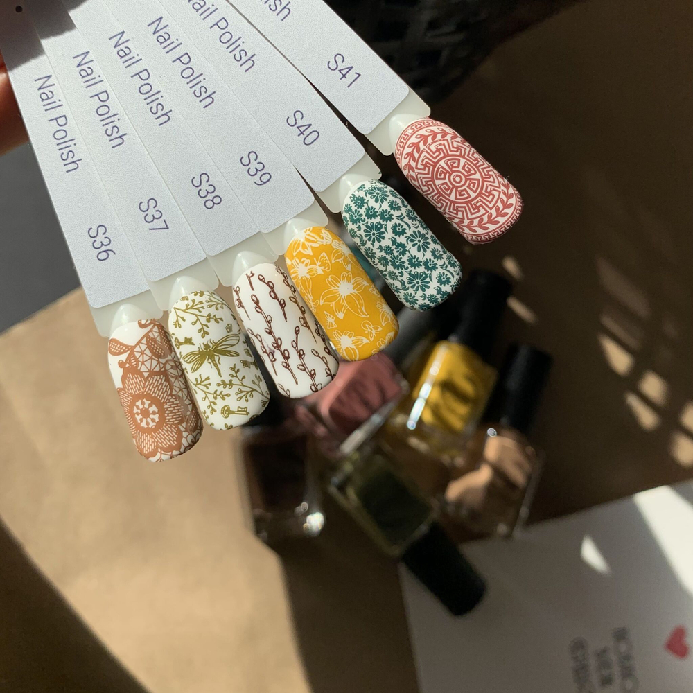 Лак для стемпинга Swanky Stamping S37, оливковый хаки 6мл.