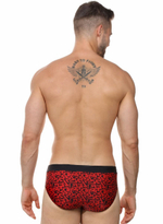 Мужские пляжные плавки с принтом (Размер: L) (Цвет: зеленый)