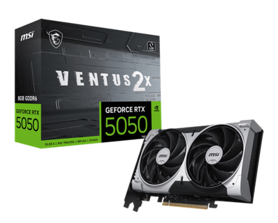 Видеокарта MSI GeForce RTX 5050 8G VENTUS 2X, 8G GDDR6 128bit 1xHDMI 3xDP G5050-8V2